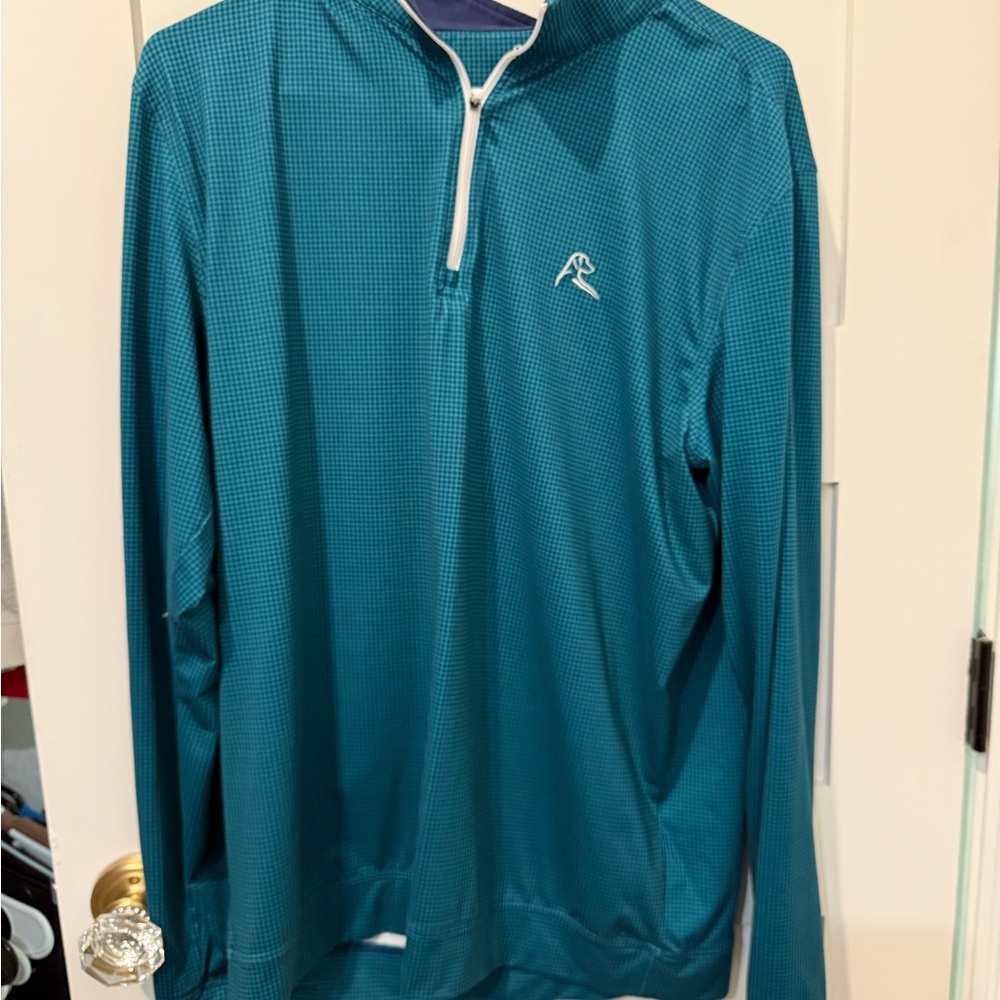 Rhoback Teal Quarter-Zip Hoodie